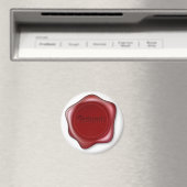 Authentische Abbildung des Siegels mit rotem Wachs Magnet (In Situ (Geschirrspüler))