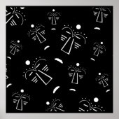 Authentische aborigine-abstrakte Maske Poster (Vorne)