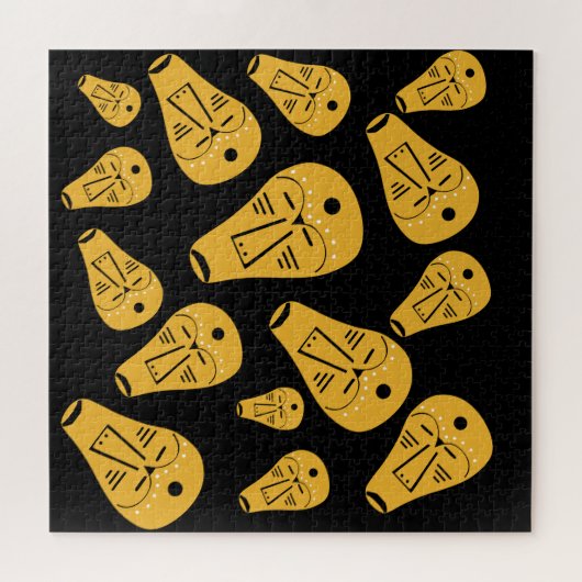 Authentische aborigine-abstrakte Maske Puzzle (Horizontal)