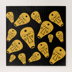 Authentische aborigine-abstrakte Maske Puzzle