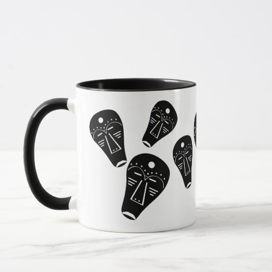 Authentische aborigine-abstrakte Maske Tasse (Links)