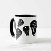 Authentische aborigine-abstrakte Maske Tasse (Vorderseite Links)