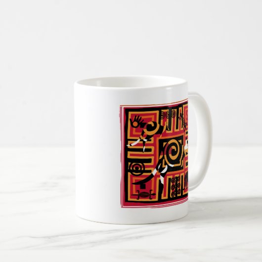 Authentische Aborigine-Kunst Kaffeetasse (VorderseiteRechts)