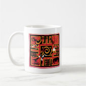 Authentische Aborigine-Kunst Kaffeetasse (Links)