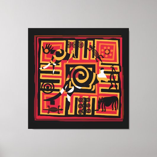 Authentische Aborigine-Kunst Leinwanddruck (Vorderseite)