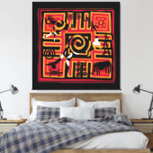 Authentische Aborigine-Kunst Leinwanddruck (Insitu (Schlafzimmer))