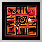 Authentische Aborigine-Kunst Poster (Vorne)