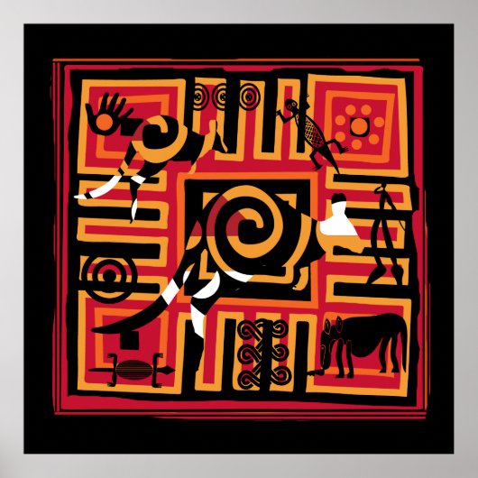 Authentische Aborigine-Kunst Poster (Vorne)