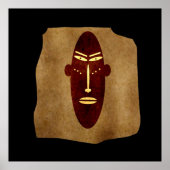 Authentische abstrakte Maske Poster (Vorne)