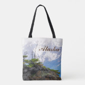 Authentische Alaska-Geschenkartikel - Alaska-Berge Tasche (Rückseite)