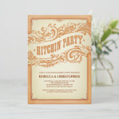 Authentische alte Western-Verlobungs-Party Einladung (Stehend Vorderseite)