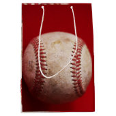 Authentische Baseball-Foto-Geschenktasche Mittlere Geschenktüte (Vorderseite)
