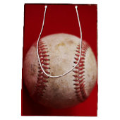 Authentische Baseball-Foto-Geschenktasche Mittlere Geschenktüte (Rückseite)