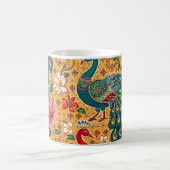 Authentische Ceylon-Pfauen-Batik - Sri Lanka Kaffeetasse (Mittel)