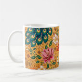 Authentische Ceylon-Pfauen-Batik - Sri Lanka Kaffeetasse (Links)