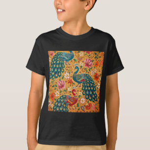 Authentische Ceylon-Pfauen-Batik - Sri Lanka T-Shirt