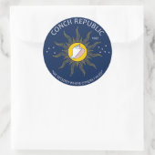 Authentische Conch Republic AVOID-FAKE Runder Aufkleber (Tasche)