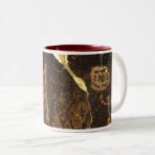 Authentische Elch-Petroglyphe Zweifarbige Tasse (VorderseiteRechts)