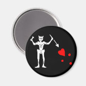 Authentische Flagge für den Blackbeard Magnet (Vorderseite/Rückseite)