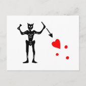 Authentische Flagge für den Blackbeard Postkarte (Vorderseite)