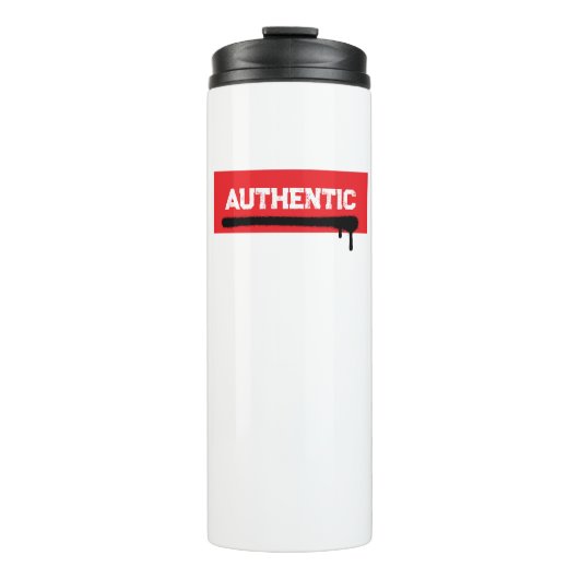 AUTHENTISCHE Graffiti-Straße - Fette rote Box-Drip Thermosbecher (Vorderseite)