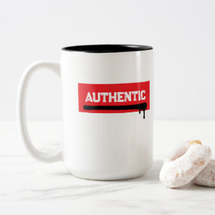 AUTHENTISCHE Graffiti-Straße - Fette rote Box-Drip Zweifarbige Tasse