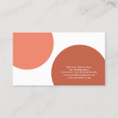 Authentische handgezeichnete Blume | Pastell Visitenkarte (Rückseite)