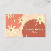 Authentische handgezeichnete Blume | Pastell Visitenkarte (Vorderseite)