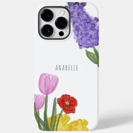 Authentische, handgezogene Blume Case-Mate iPhone Hülle (Rückseite)