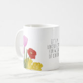 Authentische, handgezogene Blume Kaffeetasse (Vorderseite Links)