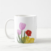 Authentische, handgezogene Blume Kaffeetasse (Links)