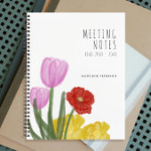 Authentische, handgezogene Blume Notizblock