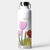 Authentische, handgezogene Blume Trinkflasche (Vorderseite)