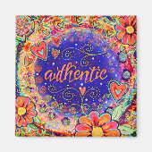 Authentische Hübsche Fun Floral Moderne Inspirivit Magnet (Vorne)