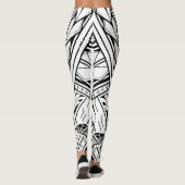 Authentische IslandTAT Polynesische Stammballen-Le Leggings (Rückseite)