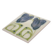 Authentische Jugendstil John Barratt Majolica Flor Fliese (Seite)