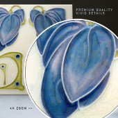 Authentische Jugendstil John Barratt Majolica Flor Fliese