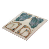 Authentische Jugendstil John Barratt Majolica Flor Fliese (Seite)