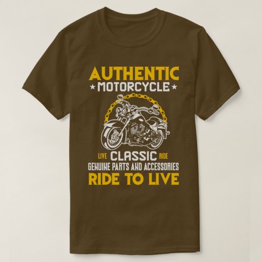 Authentische klassische Motorradfahrer T-Shirt (Design vorne)
