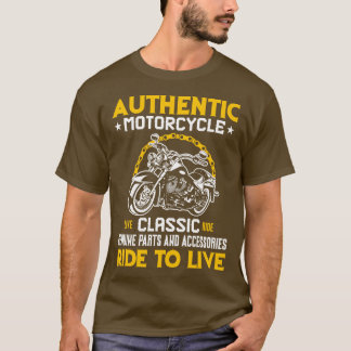 Authentische klassische Motorradfahrer T-Shirt