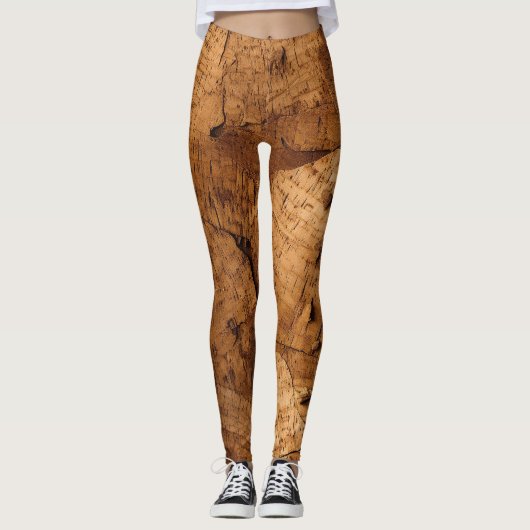 Authentische Korkstruktur Leggings (Vorderseite)