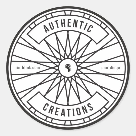 Authentische Kreationen Runder Aufkleber (Vorderseite)