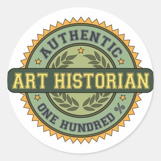 Authentische Kunstgeschichte Runder Aufkleber (Vorderseite)