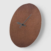 Authentische Lederoptik, echter Hintergrund. Große Wanduhr (Winkel)