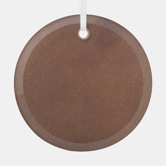 Authentische Lederoptik, echter Hintergrund. Ornament Aus Glas (Vorderseite)