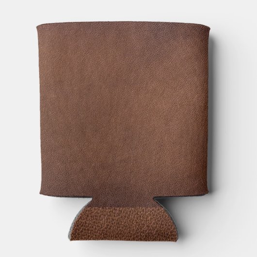 Authentische Ledertextur, echter Hintergrund. Dosenkühler (Rückseite)