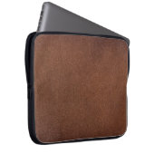 Authentische Ledertextur, echter Hintergrund. Laptopschutzhülle (Vorne Rechts)