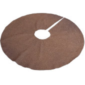 Authentische Ledertextur, echter Hintergrund. Polyester Weihnachtsbaumdecke (Schrägansicht)