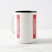 Authentische Marke Zweifarbige Tasse (Vorderseite Links)