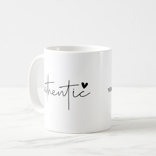 Authentische, moderne, einfache Typografie Kaffeetasse (Vorderseite Links)
